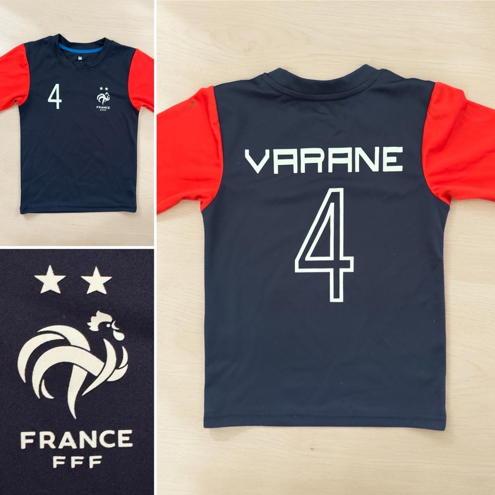 Raphael Varane France National Team Soccer Jersey 2 Star World Cup FFF Youth 6A